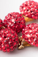 Bellini By Formart Ruby Red Crystal Tiered Ball Drop Earrings