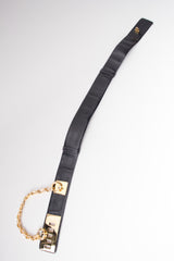 Judith Leibe Lizard Leather Gold Chain Turnlock Bondage Belt