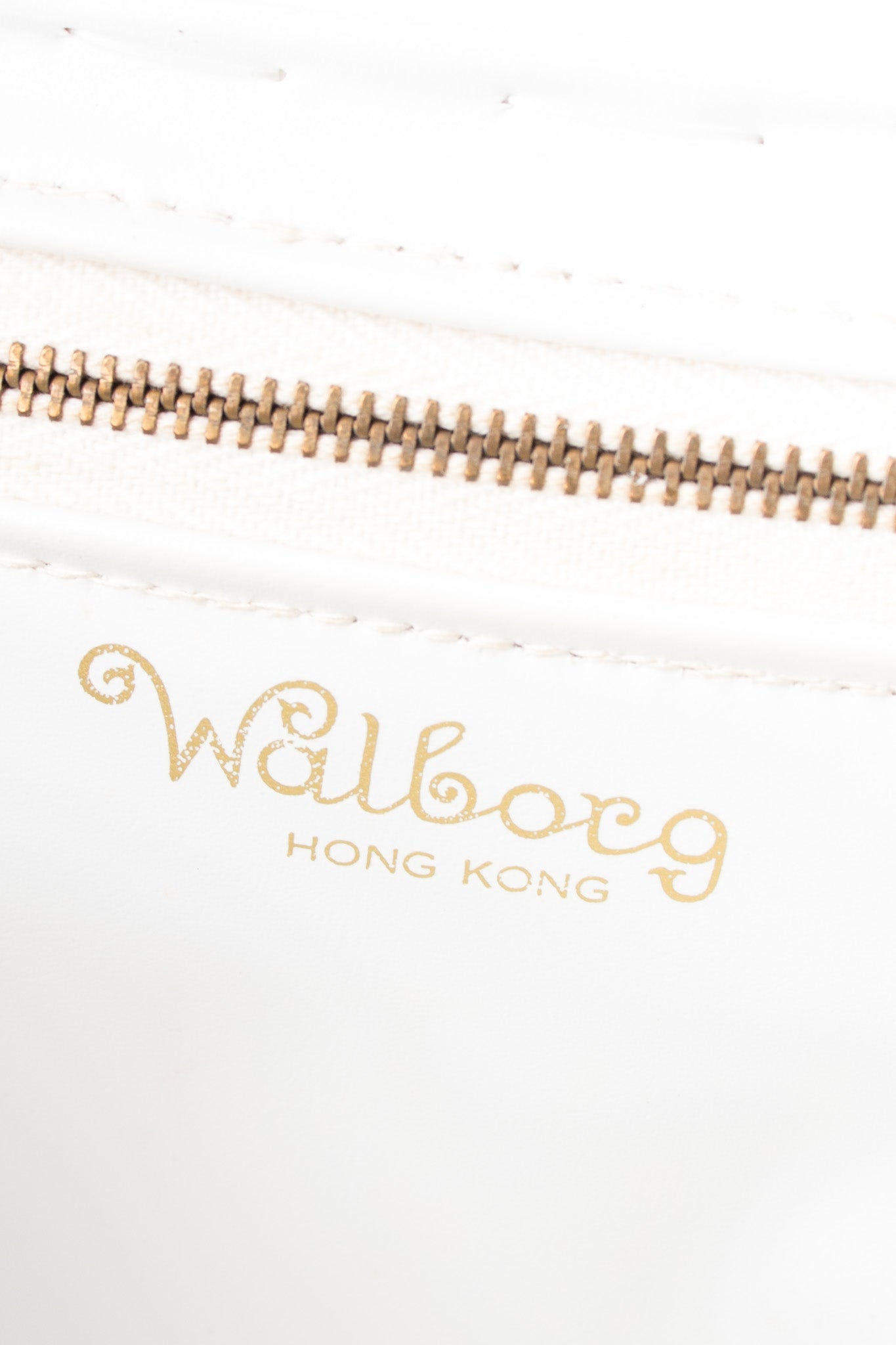 Walborg Vintage White Wicker Basket Box Bag