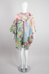 The French Clique Boho Ribbon Trim Hooded Gauze Patchwork Poncho