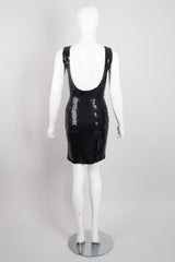 Franck Joseph Bastille Liquid Sequin Square Neck Minidress