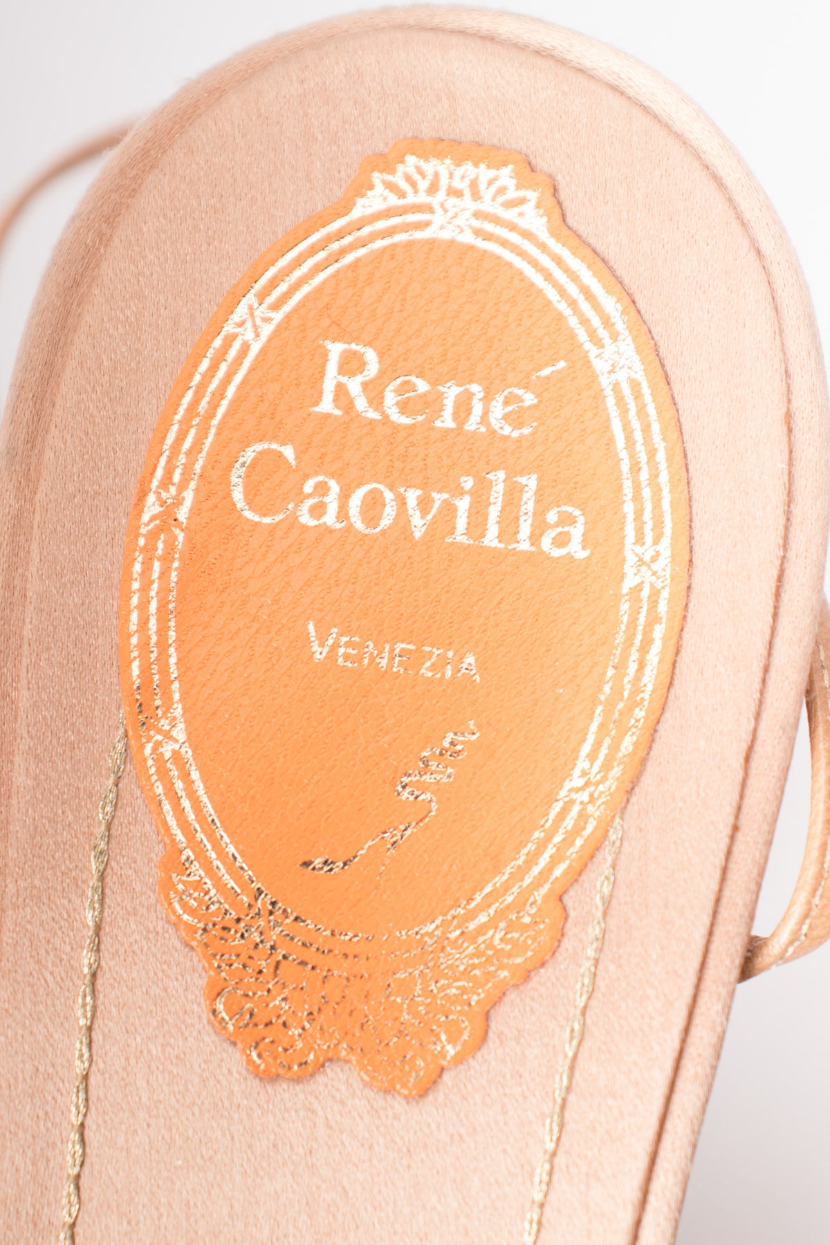 René Caovilla Rainbow Beaded Satin Ankle Wrap Mule Heels – Recess