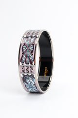 Vintage Hermés Deco Ribbon Wide Enamel Bracelet print detail @ Recess LA