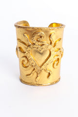 Vintage Edouard Rambaud Flaming Heart Wide Chunky Cuff Front at Recess LA