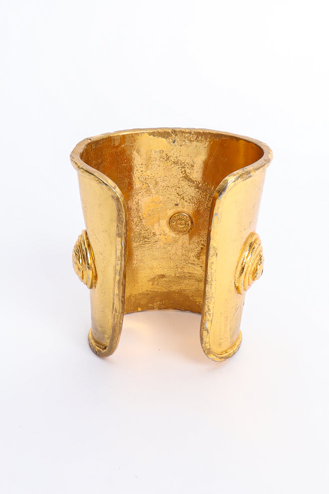 Vintage Edouard Rambaud Flaming Heart Wide Chunky Cuff Inside Cuff at Recess LA