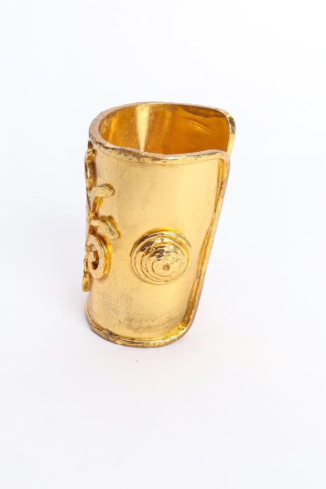 Vintage Edouard Rambaud Flaming Heart Wide Chunky Cuff Side at Recess LA
