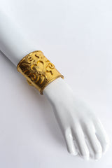 Vintage Edouard Rambaud Flaming Heart Wide Chunky Cuff on Mannequin at Recess LA