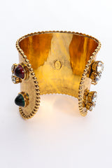 Vintage Sorrell Hammered Cabochon Crystal Cuff II Inside Cuff at Recess LA