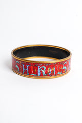 Vintage Hermés Animal Alphabet Wide Enamel Bracelet front/scratches @ Recess LA