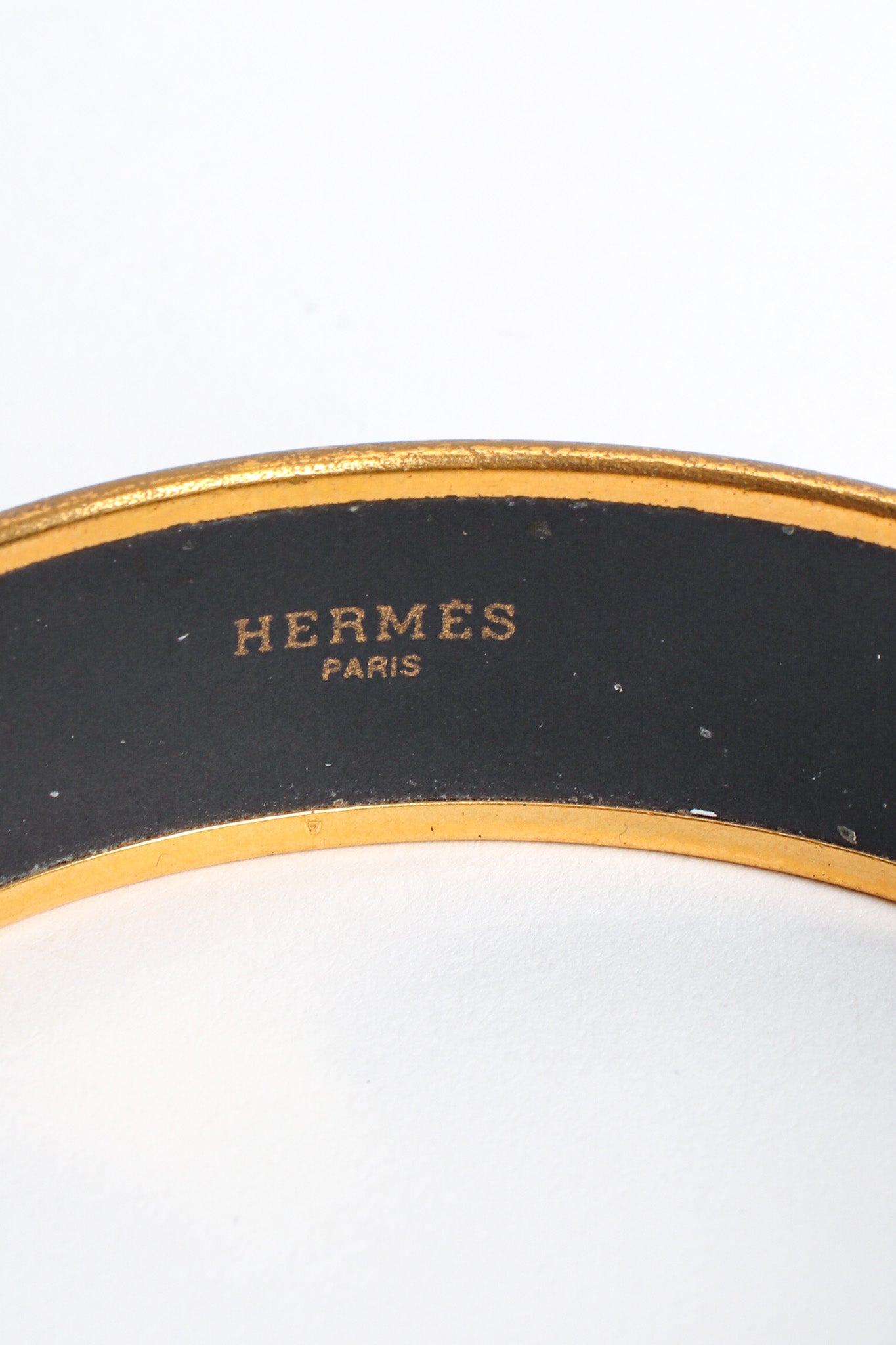 Vintage Hermés Animal Alphabet Wide Enamel Bracelet signed @ Recess LA