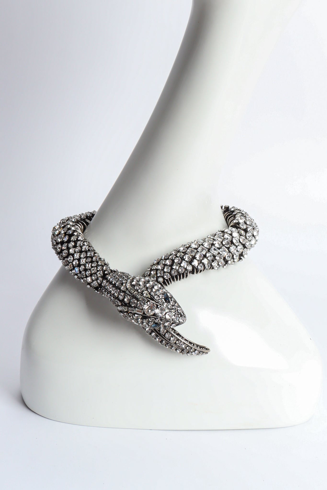 Vintage Iradj Moini Snake Crystal Wire Collar mannequin close @ Recess LA