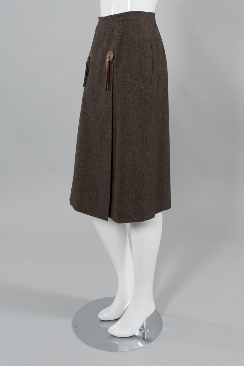 Gucci Leather Tassel Skirt