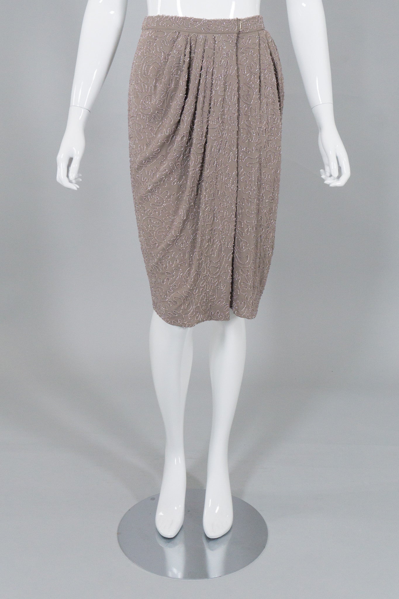 Anne Klein Vintage Beaded Silk Wrap Skirt