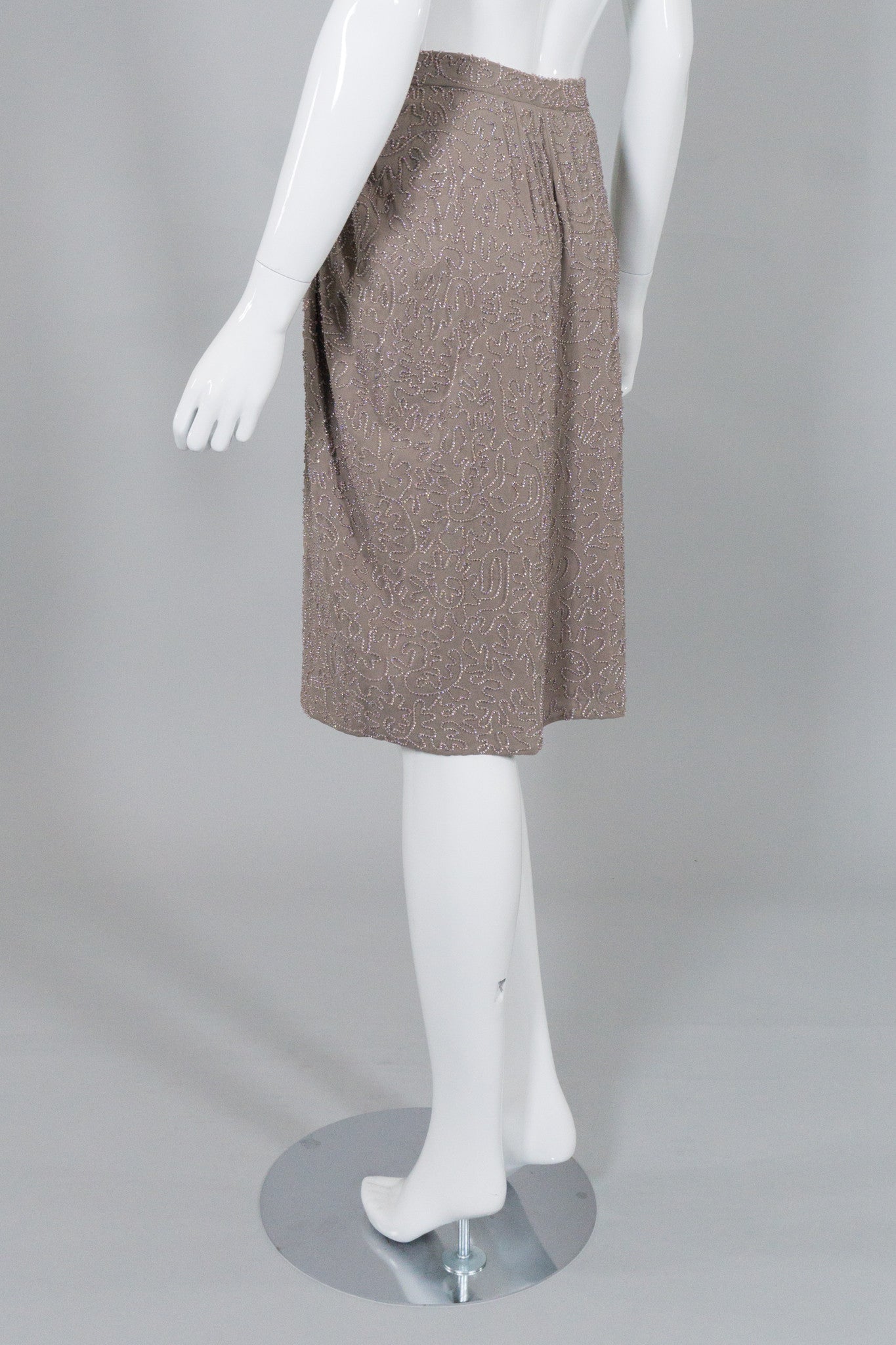 Anne Klein Vintage Beaded Silk Wrap Skirt