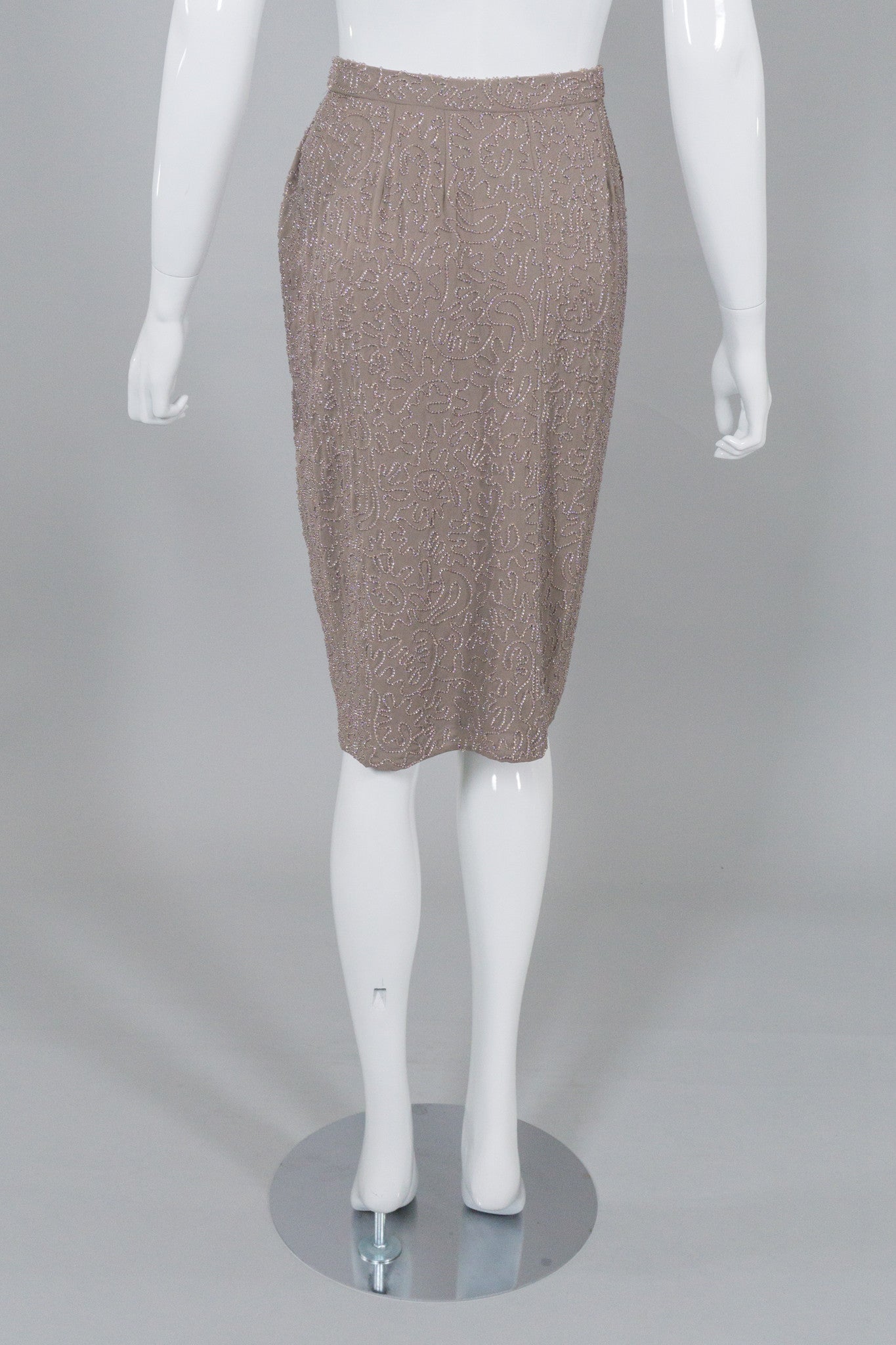 Anne Klein Vintage Beaded Silk Wrap Skirt