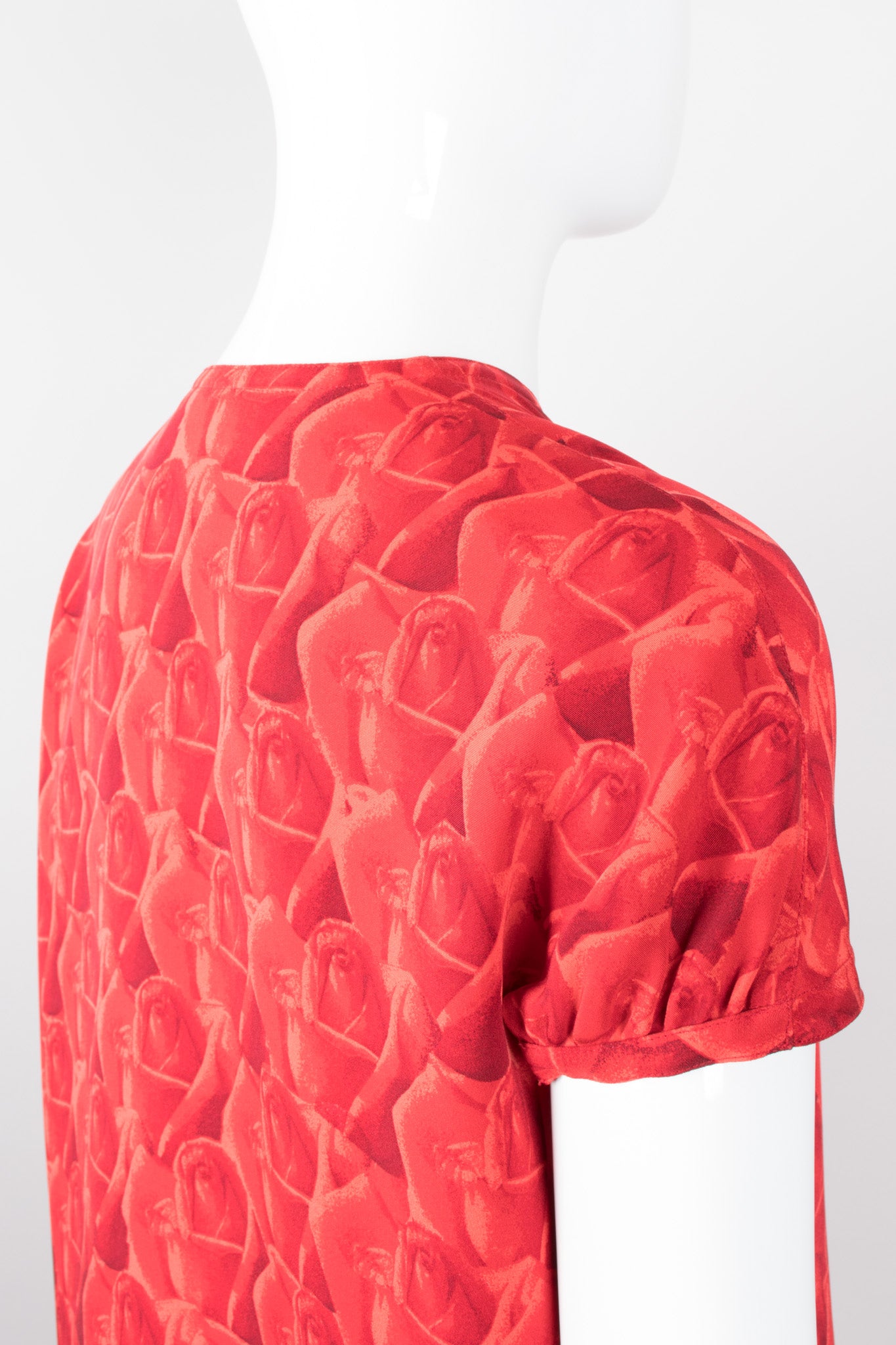 Gianni Versace Rose Print Shift Dress