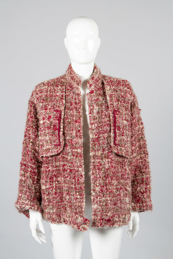 Galanos Boucle Mohair Jacket Open