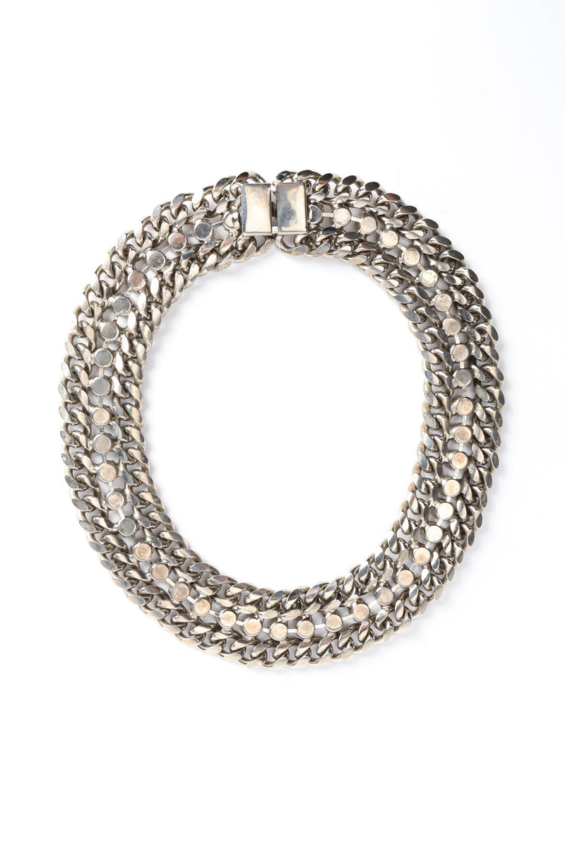 Vintage Rhinestone Link Collar Necklace reverse side @ Recess Los Angeles