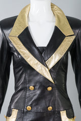 North Beach Leather by Michael Hoban Leather Blazer Dress