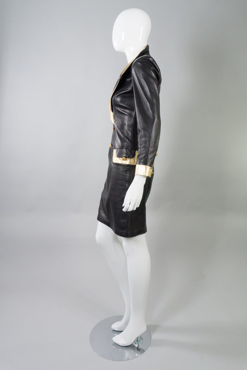 North Beach Leather by Michael Hoban Leather Blazer Dress