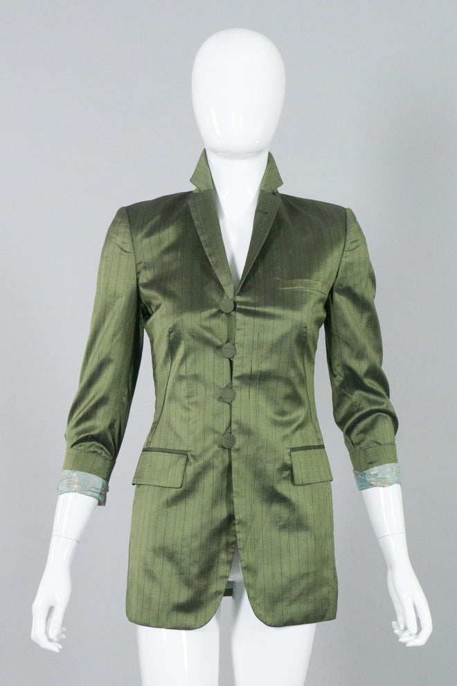 Jean Paul Gaultier Classique Silk Pinstripe Jacket