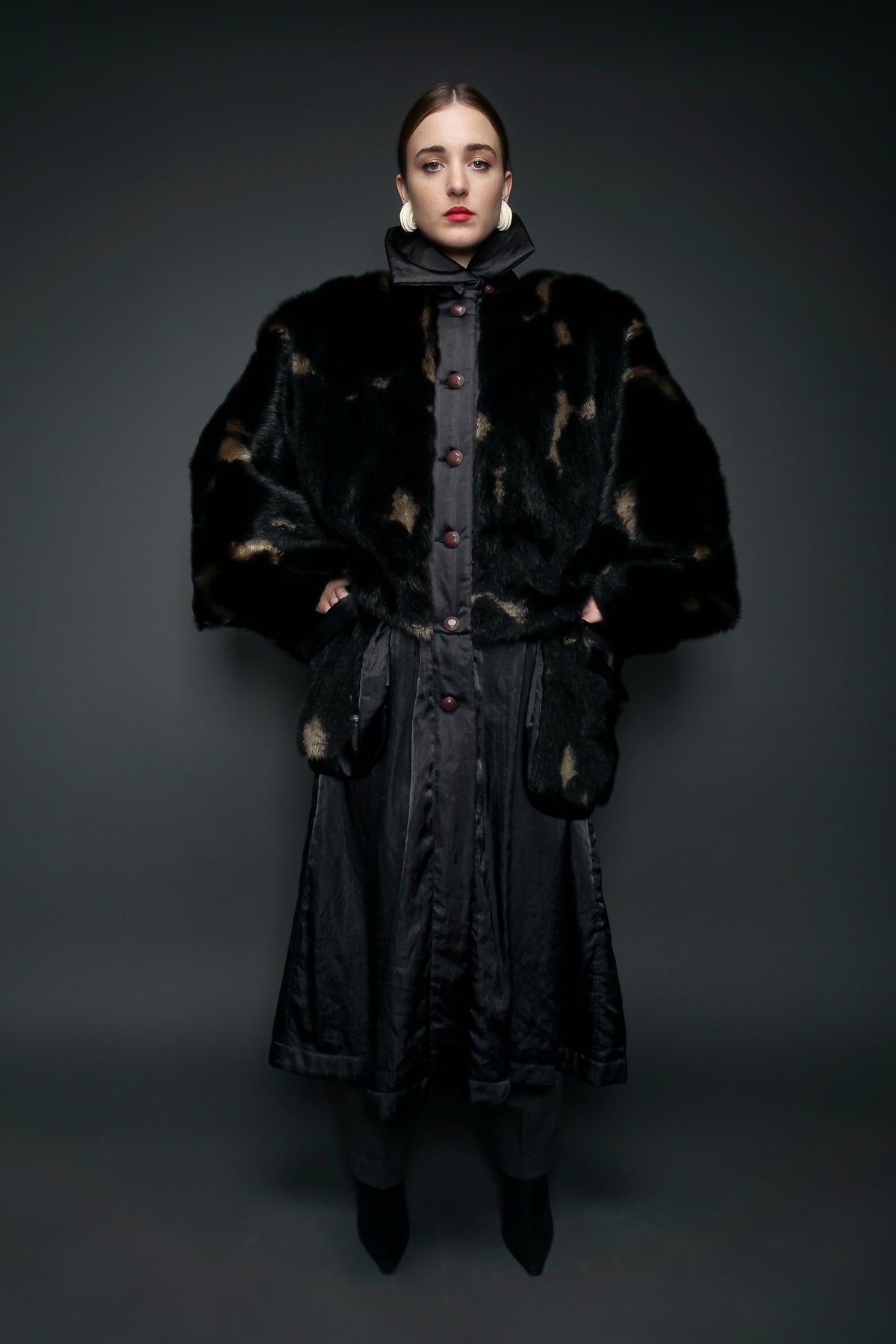 Vintage Issey Miyake Avant Garde Faux Fur Overcoat – Recess