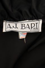 Vintage AJ Bari Velvet Ruffle Poncho Cape label at Recess Los Angeles