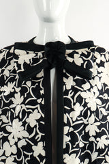 Vintage Touch of Paris by Carmen Zweig Silk Floral Bow Cape on Mannequin neck detail at Recess