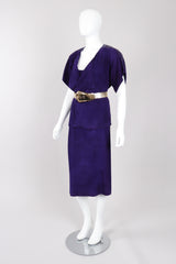 Vintage Abbé Margré Tissue Suede Tank Skirt ensemble on mannequin styled @ Recess LA
