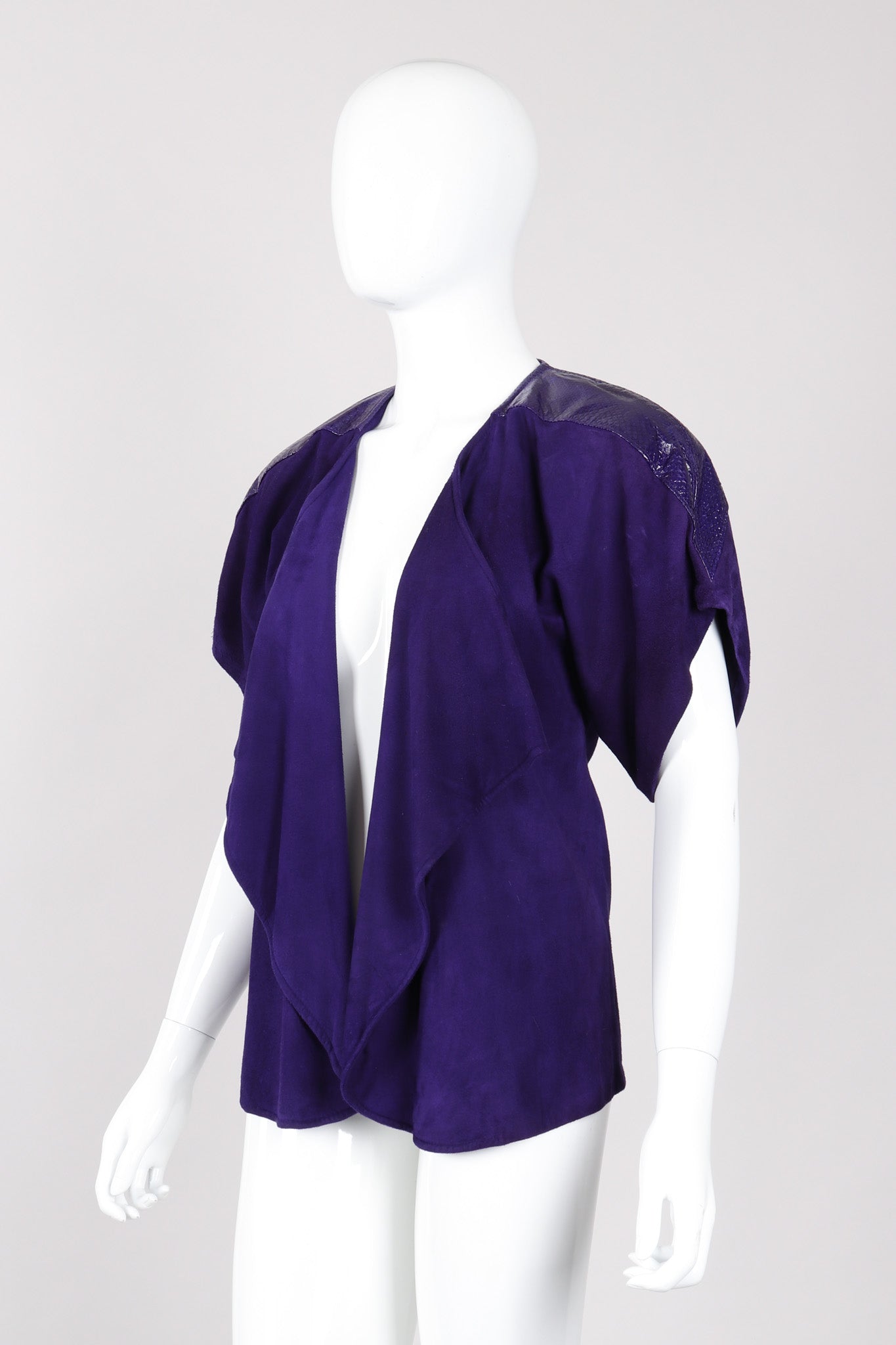 Vintage Abbé Margré Tissue Suede jacket ensemble on Mannequin angle @ Recess LA