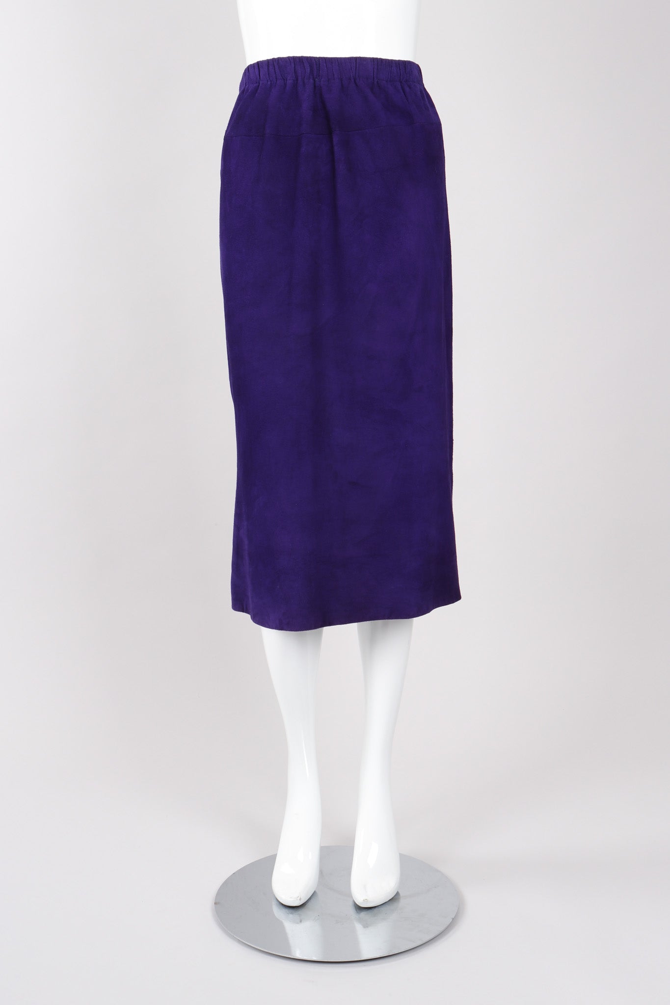 Vintage Abbé Margré Tissue Suede Skirt ensemble on Mannequin angle @ Recess LA