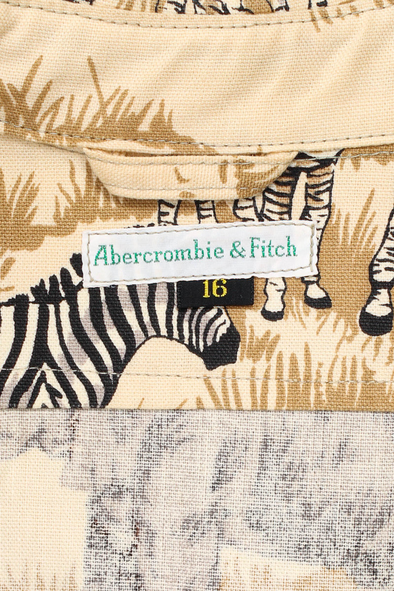Vintage Wilderness Safari Animal Print Jacket brand tag @ Recess LA 