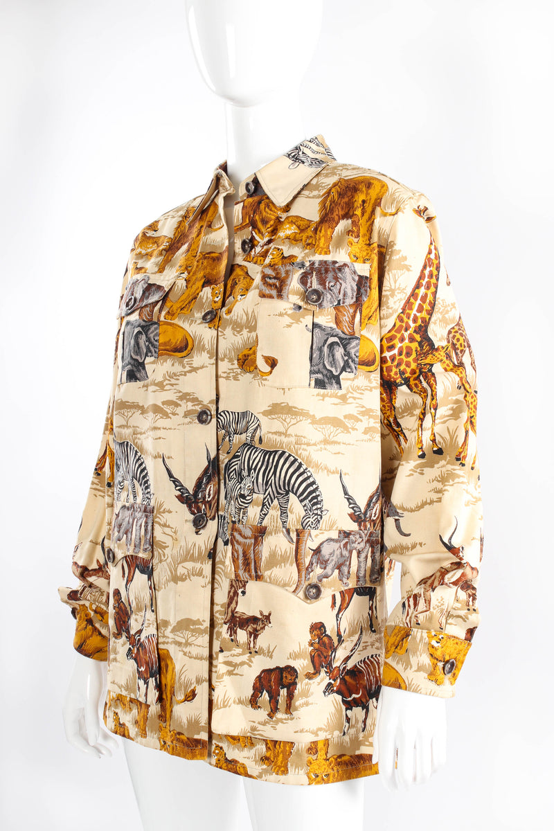 Vintage Wilderness Safari Animal Print Jacket mannequin R side @ Recess LA 