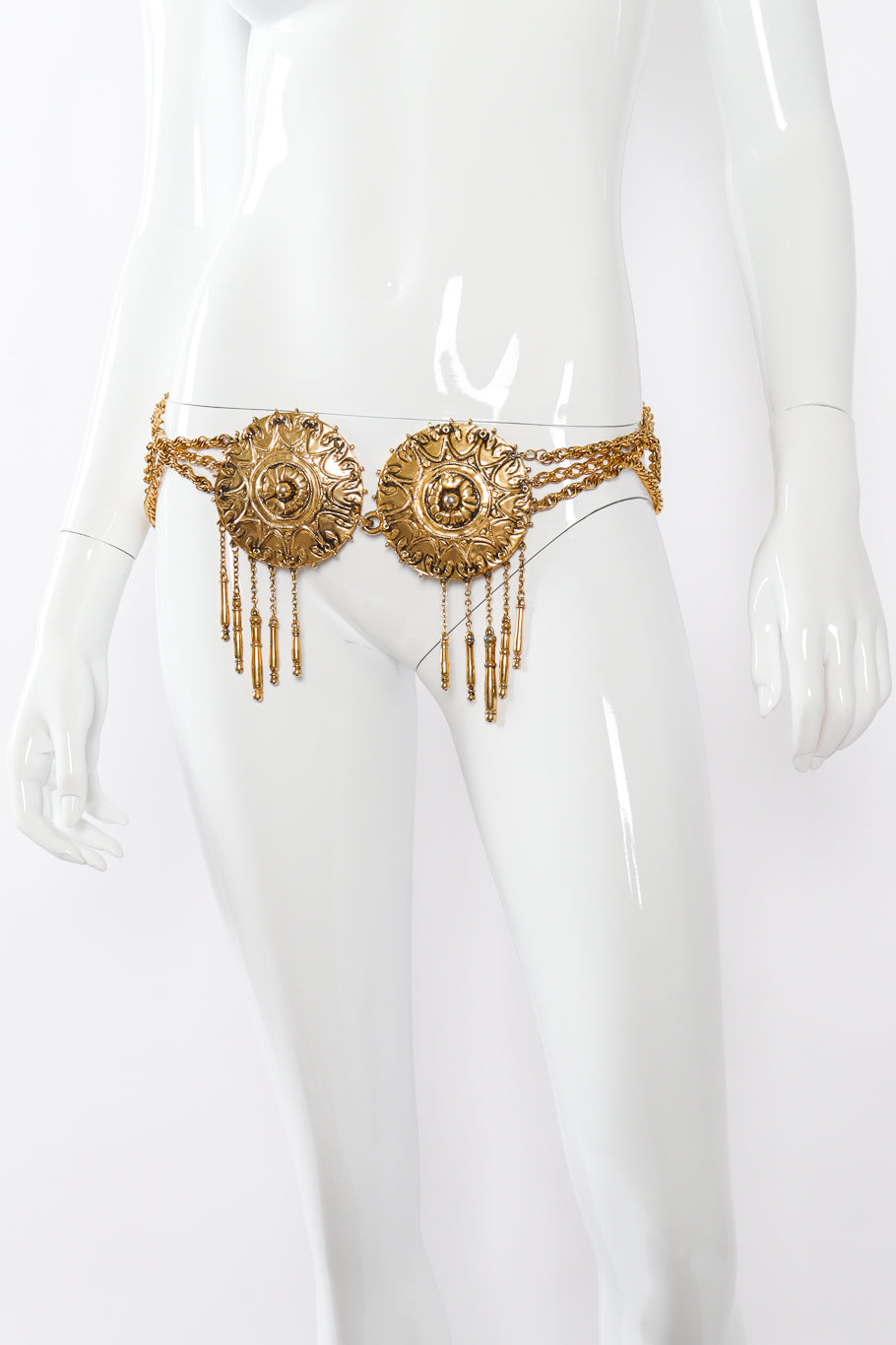 Vintage Accessocraft Medallion Rope Chain Belt on mannequin @ Recess LA