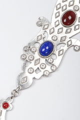 Recess Los Angeles Vintage Accessocraft Antiqued Silver Byzantine Bib Choker Necklace