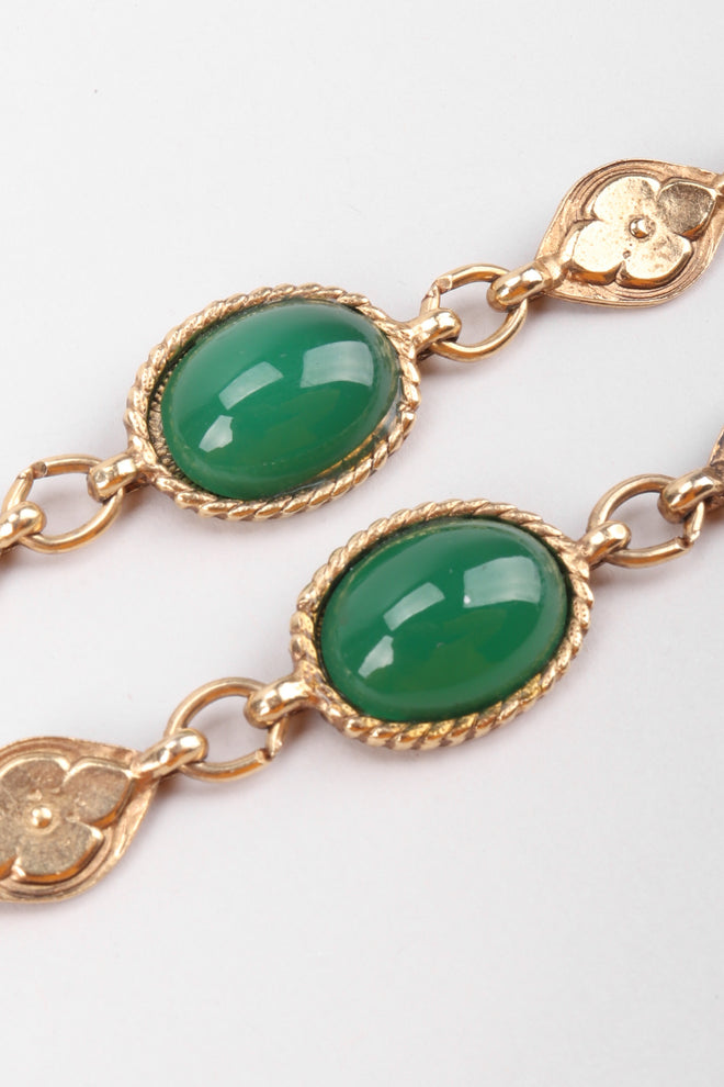 Recess Los Angeles Vintage Accessocraft Long Byzantine Cabochon Plate Necklace