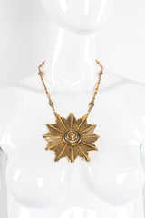 Vintage Accessocraft Sunburst Plate Necklace on Mannequin at Recess Los Angeles