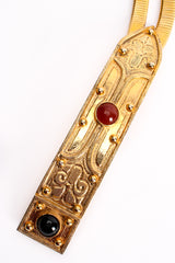 Vintage Accessocraft Byzantine Cathedral Buckle Metal Stretch Belt detail at Recess Los Angeles