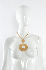 Vintage Accessocraft Stoned Double Pendant Necklace on mannequin @ Recess Los Angeles