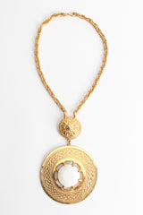 Vintage Accessocraft Stoned Double Pendant Necklace front clasped @ Recess Los Angeles