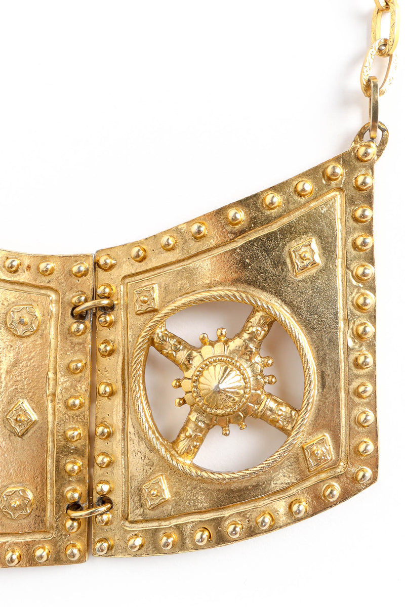 Vintage Accessocraft Triple Cross Plate Necklace side @ Recess Los Angeles