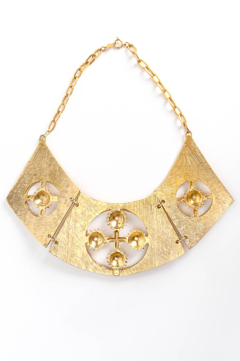 Vintage Accessocraft Triple Cross Plate Necklace reverse @ Recess Los Angeles