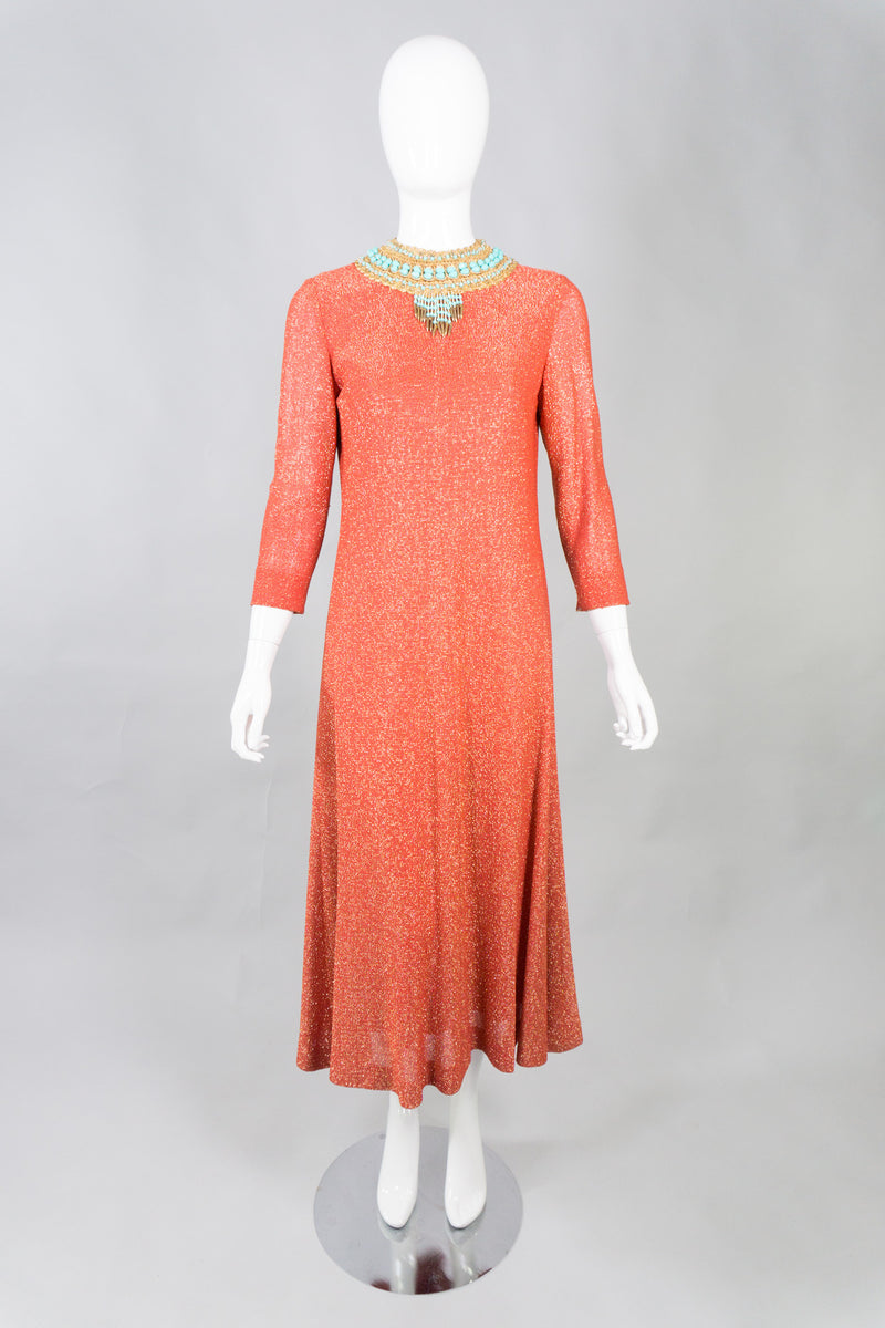 Adele Simpson Vintage Statement Necklace Dress