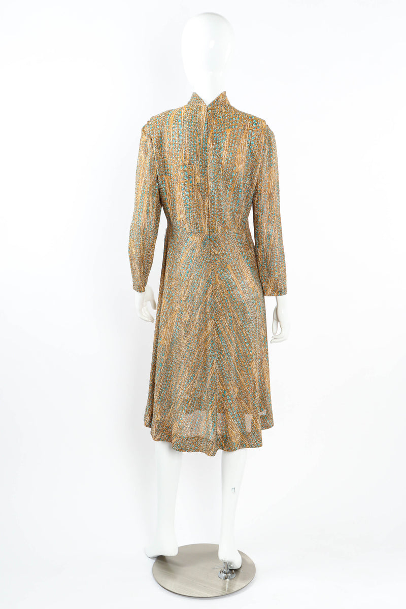 Vintage Adele Simpson Dots & Mineral Print Dress mannequin back @ Recess LA