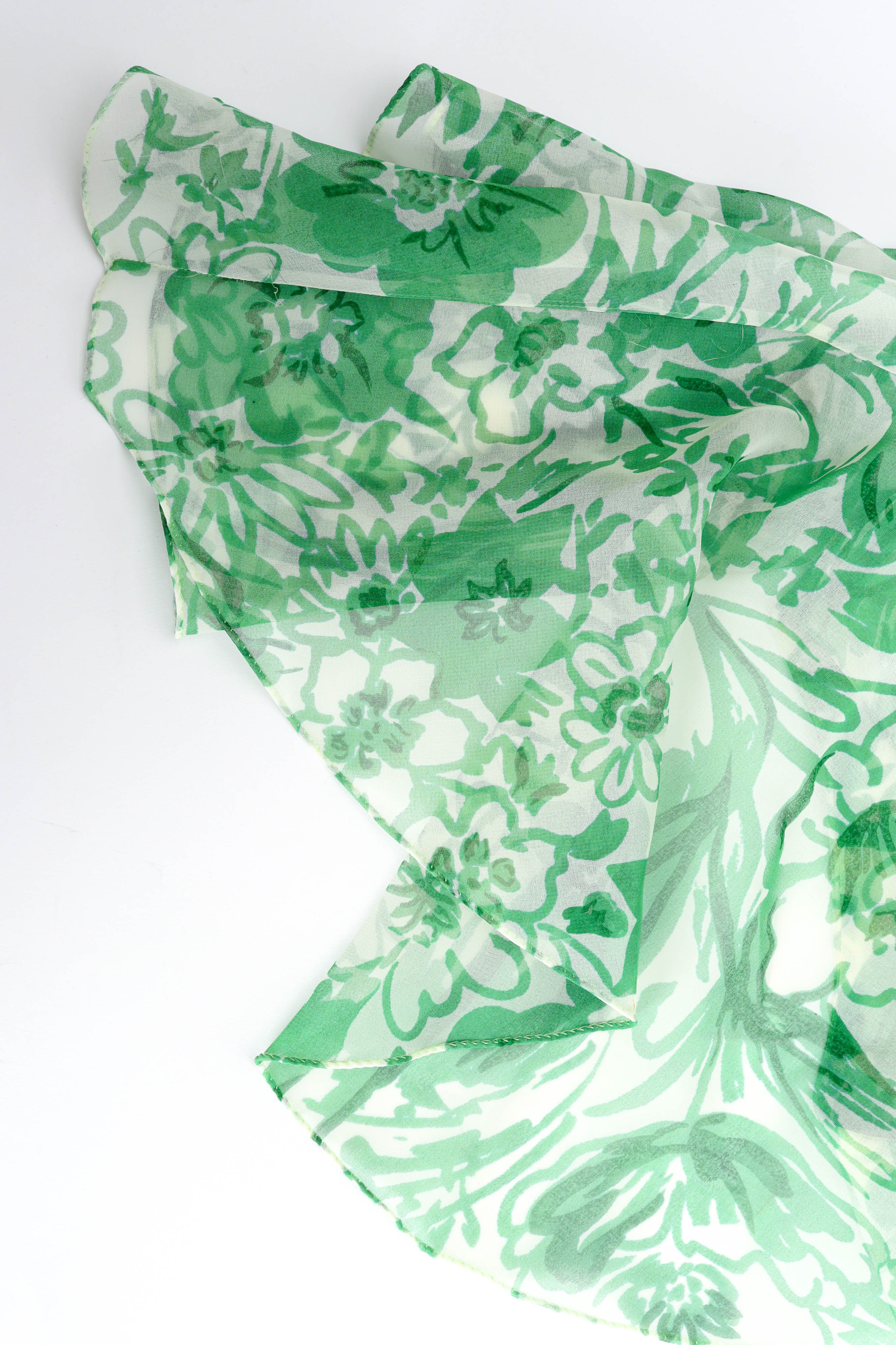 Vintage Adele Simpson Freehand Floral Print Dress sash/waist tie detail @ Recess LA