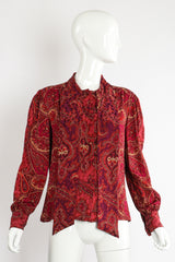 Vintage Adolfo Paisley Blouse Set on Mannequin front at Recess Los Angeles