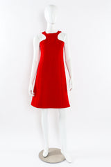 Vintage Adolfo for Saks Fifth Ave Halter Mod Mini Wool Dress mannequin front @ Recess LA