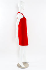 Vintage Adolfo for Saks Fifth Ave Halter Mod Mini Wool Dress mannequin side @ Recess LA