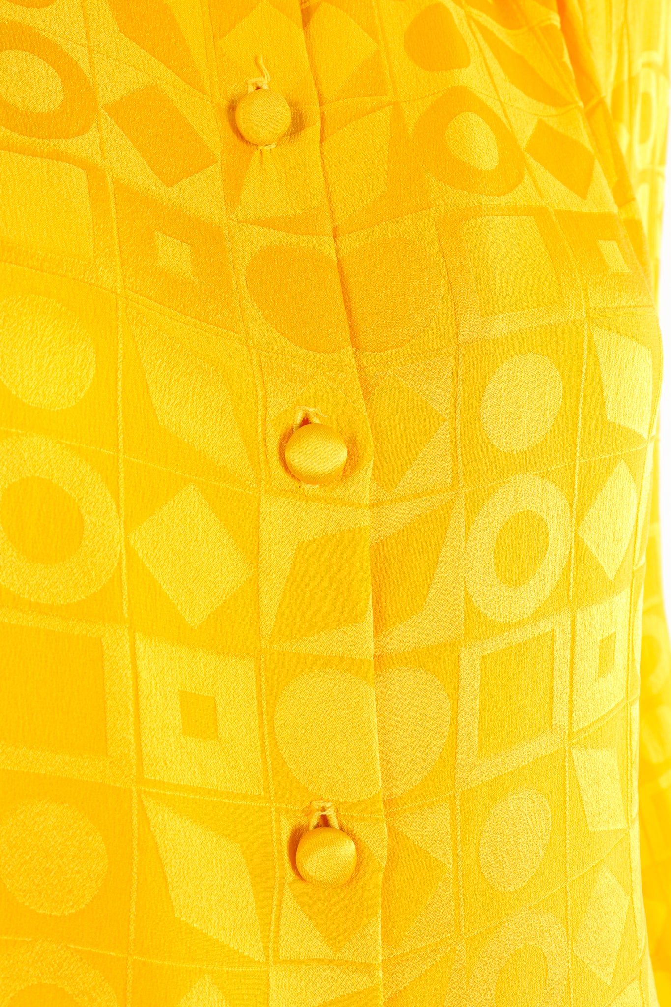 Vintage Adolfo Gold XO Blouse Set Button Detail at Recess Los Angeles