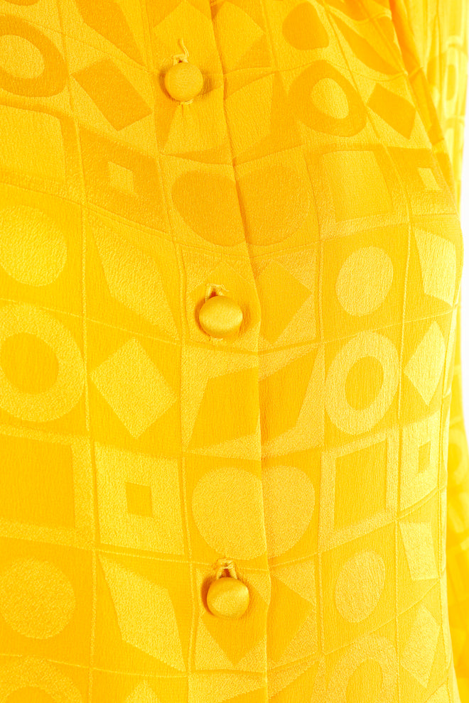 Vintage Adolfo Gold XO Blouse Set Button Detail at Recess Los Angeles